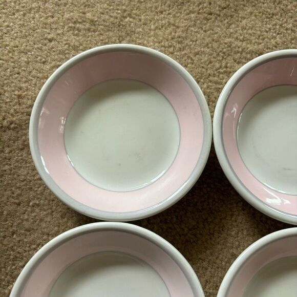 4 Jackson China 4 3/4” Pink Rimmed Bowls - Picture 2 of 8